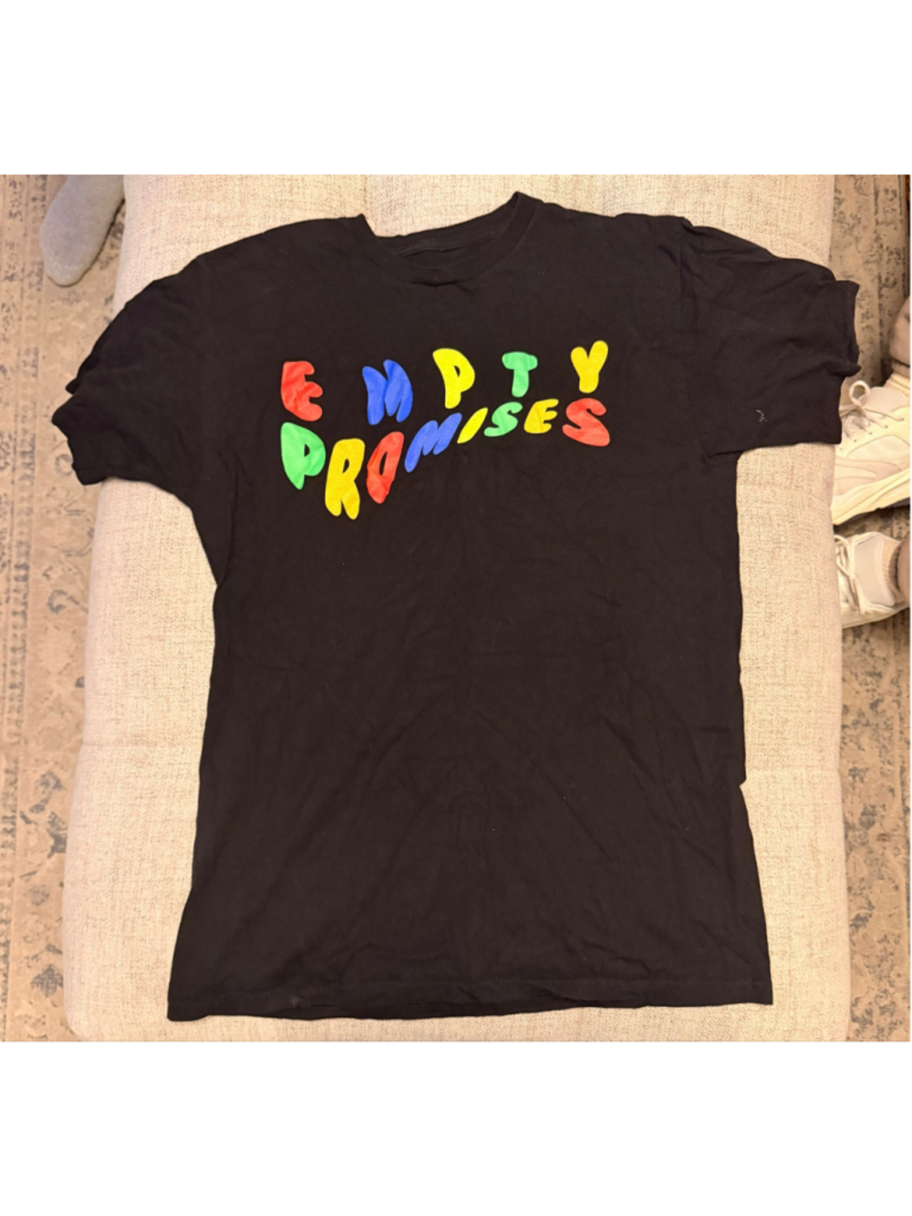 Fashion Nova Men Empty Promises Graphic T-Shirt Black Size M